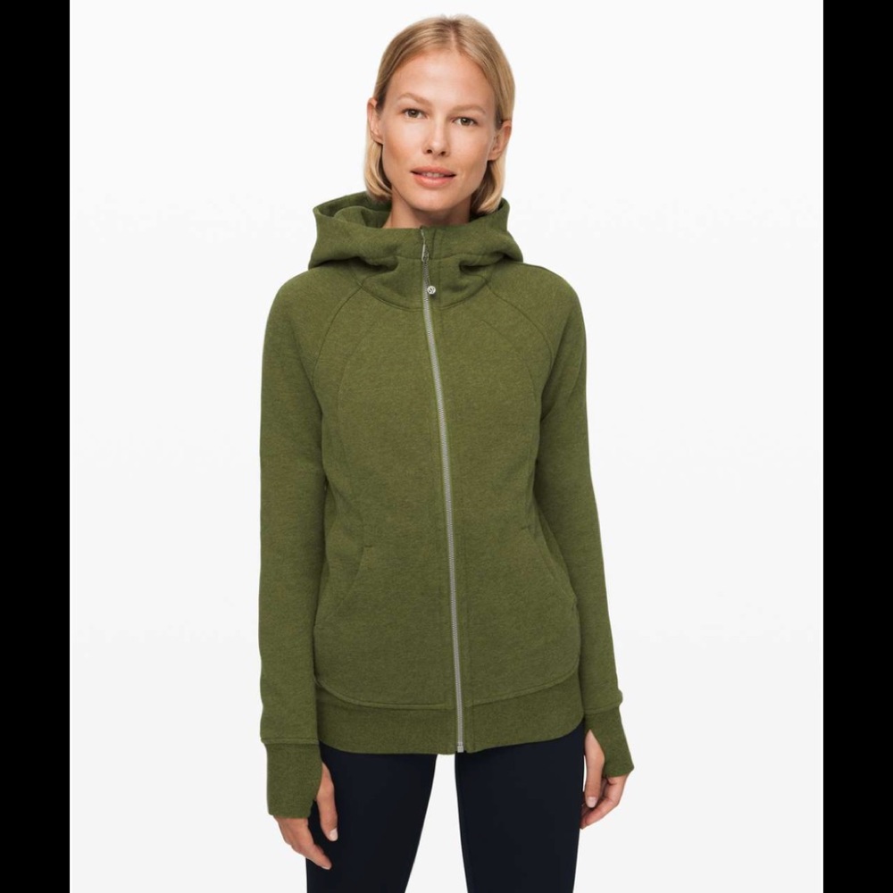 lululemon athletica Olive Green Full-Zip Hoodie